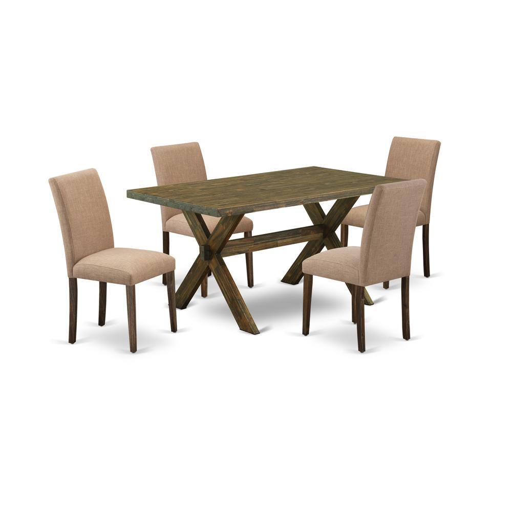 East West Furniture 5 Piece dining room table set Includes 4 Dining ...