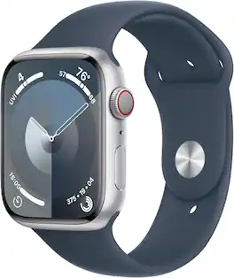 Refurbished Excellent - Apple Watch Series 9 45mm Cellular Silver - Silver - (2023)