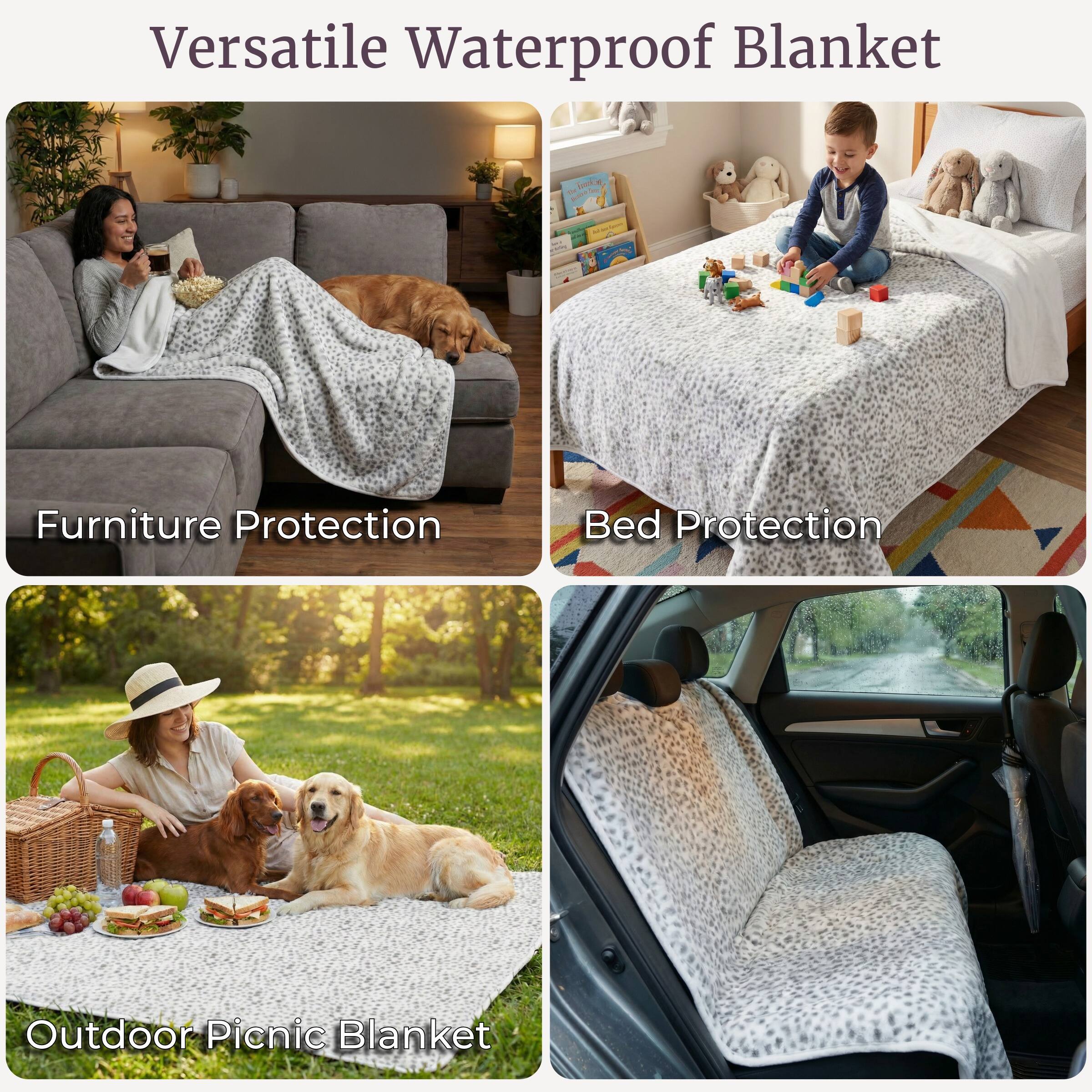 Versatile Waterproof Blanket

Furniture Protection

Bed Protection

Outdoor Picnic Blanket