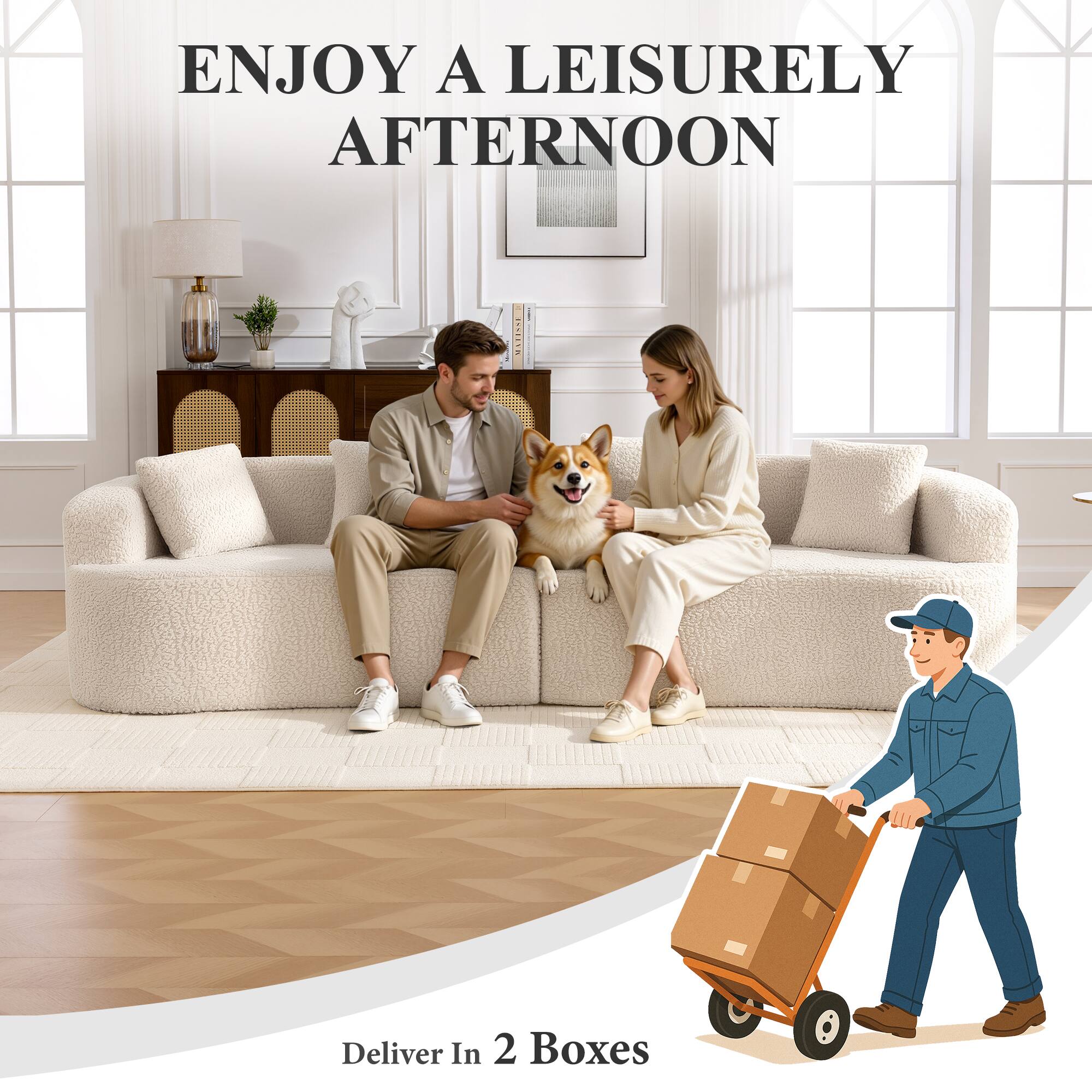 ENJOY A LEISURELY AFTERNOON

Deliver In 2 Boxes