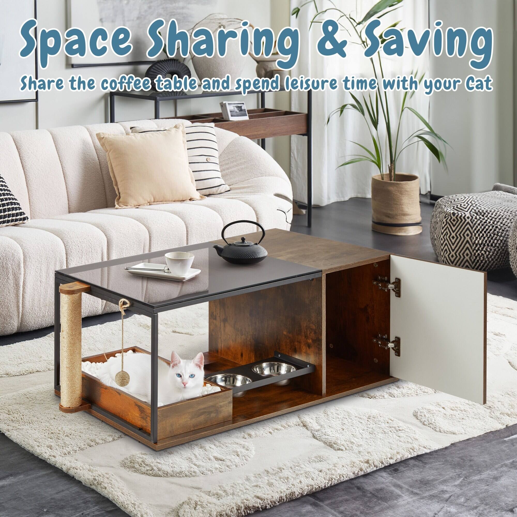Space Sharing & Saving  
Share the coffee table and spend leisure time with your Cat