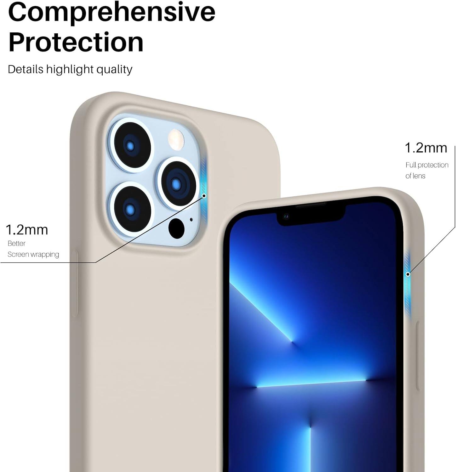 Comprehensive Protection Details highlight quality 1.2mm Full protection of lens 1.2mm Better Screen wrapping