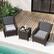 Alt View 8. Costway - 3 PCS Outdoor Patio Furniture Set with Cushions and Tempered Glass Coffee Table - Gray + Mix Brown.