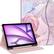 Front. Stock Preferred - iPad Air 11" (M3/M2) Case with Pencil Holder & Pocket – Protective Stand Cover - Glittering Marble.