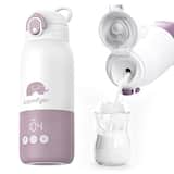Comfyer - Portable Baby Bottle Warmer, Fast Heating, Travel, Long Battery Life - White