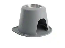 WeatherTech - Single High Pet Feeding System | Elevated Pet Bowl - 12" High Stand - Dark Grey - 64oz (8 Cup) Stainless Steel Bowl - Dark Gray