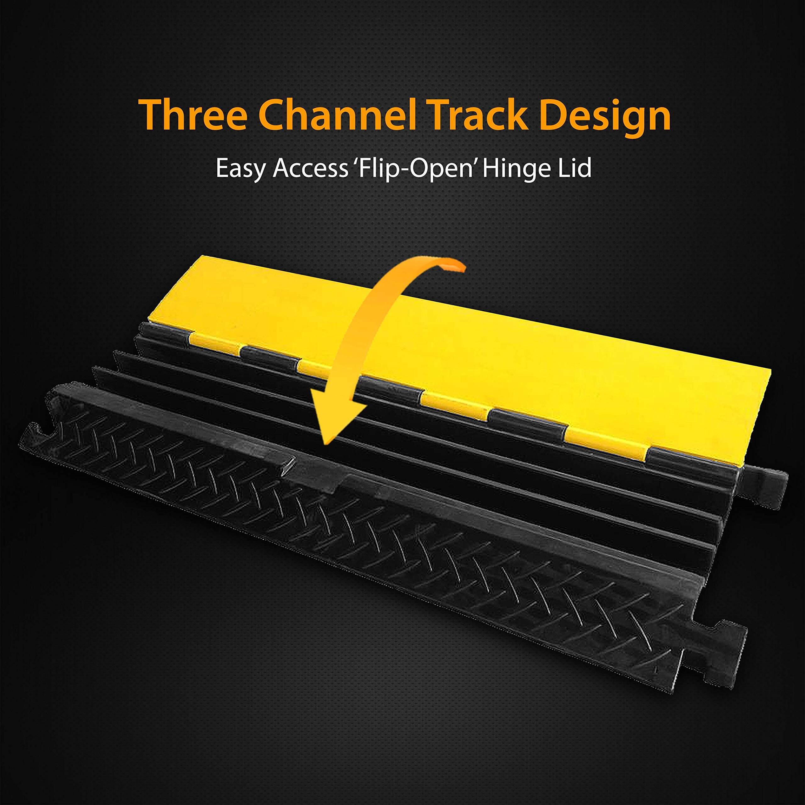 Three Channel Track Design  
Easy Access 'Flip-Open' Hinge Lid