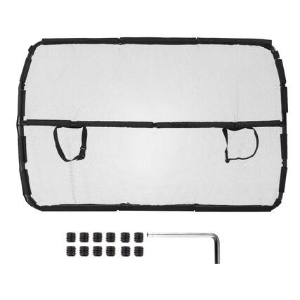 Front. VEVOR - Dog Car Barrier, 50" Wide Car Divider for Front Seats Installation, Vehicle Pet Barrier with See Through Net Mesh.