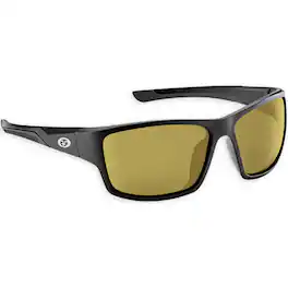 Flying Fisherman - Sand Bank Sunglasses - Matte Black/Yellow Amber