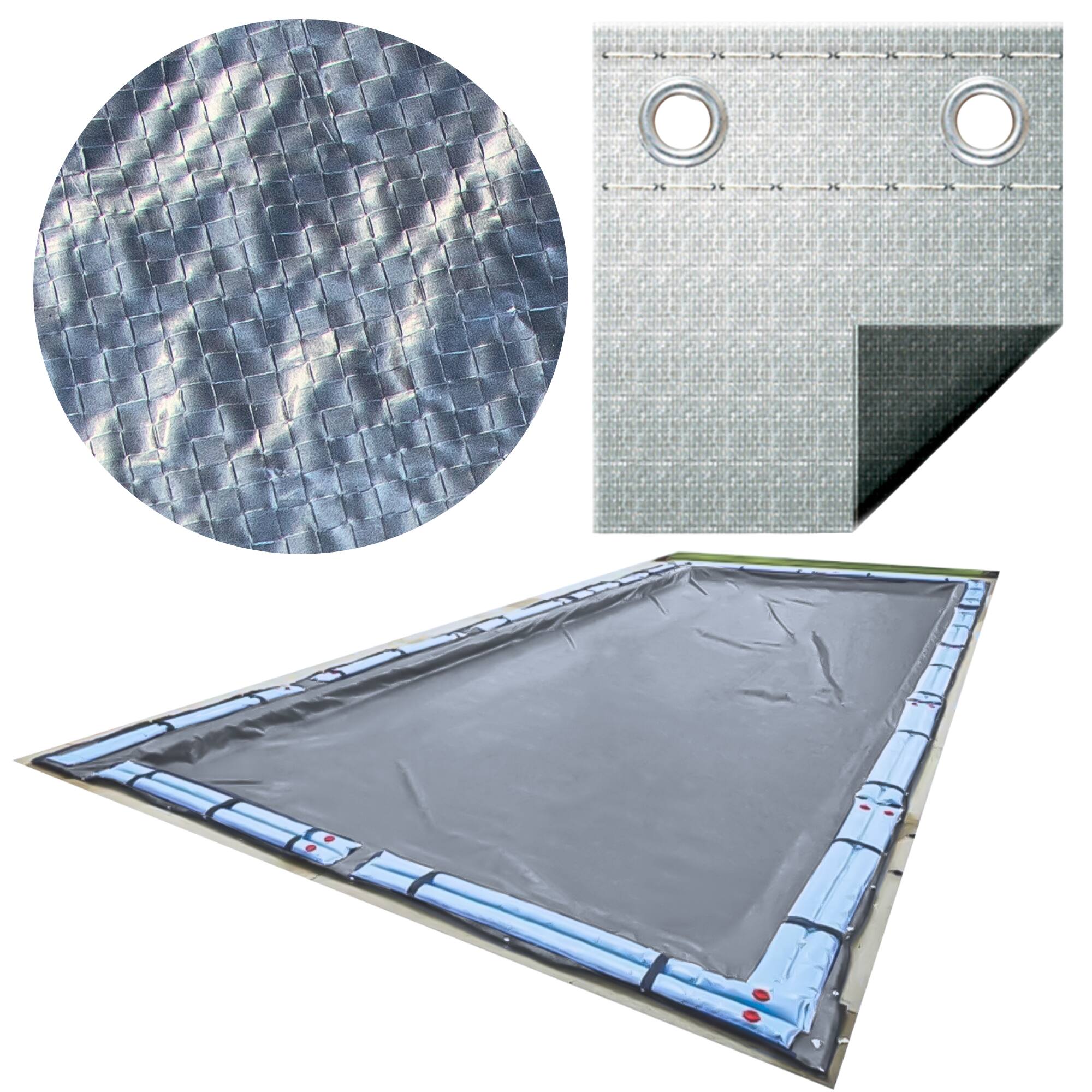 Front. Swimline - Swimline Hydrotools Silver King Winter Pool Cover for 35 x 50 Ft Inground Pools.