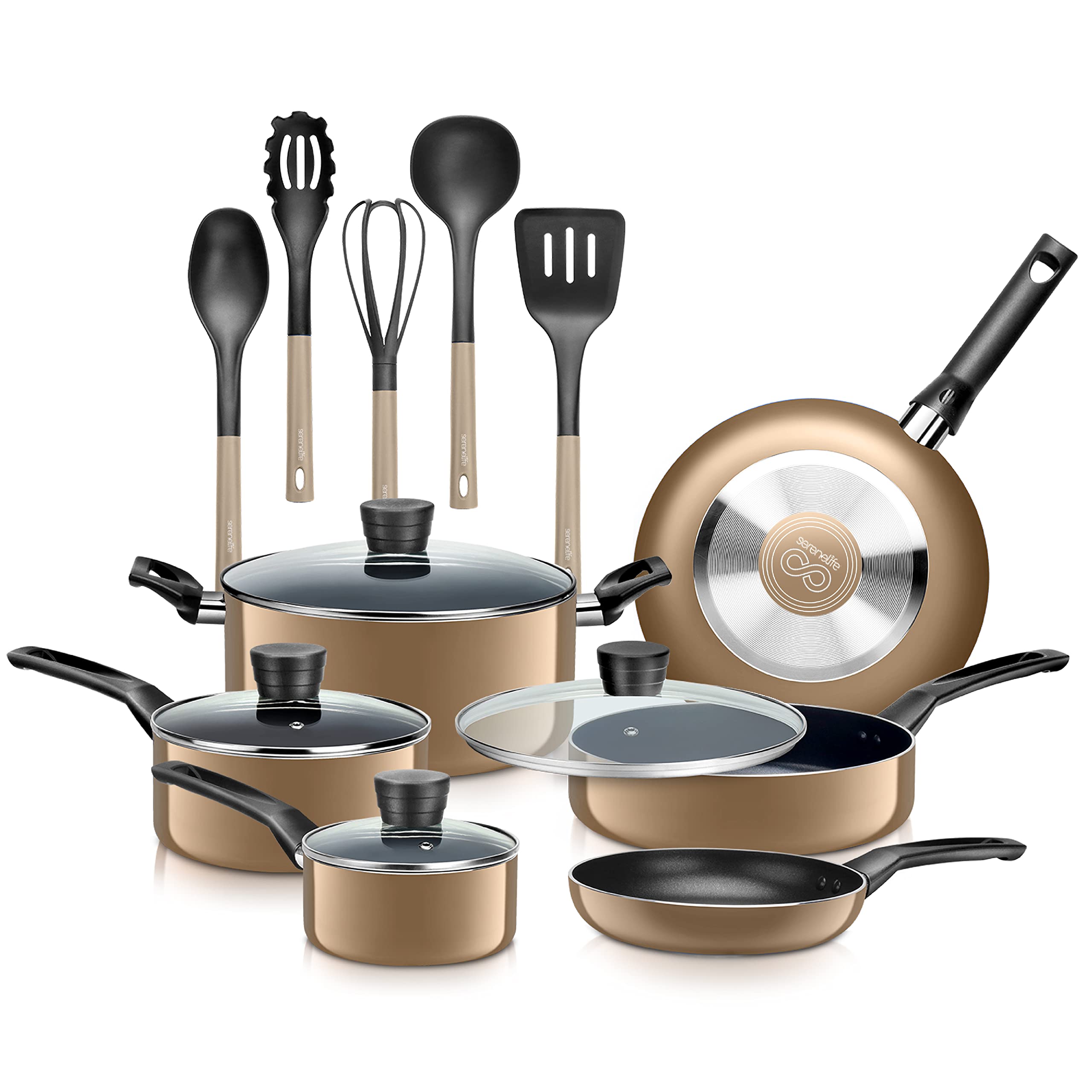 SereneLife - Kitchenware Pots & Pans Basic Kitchen