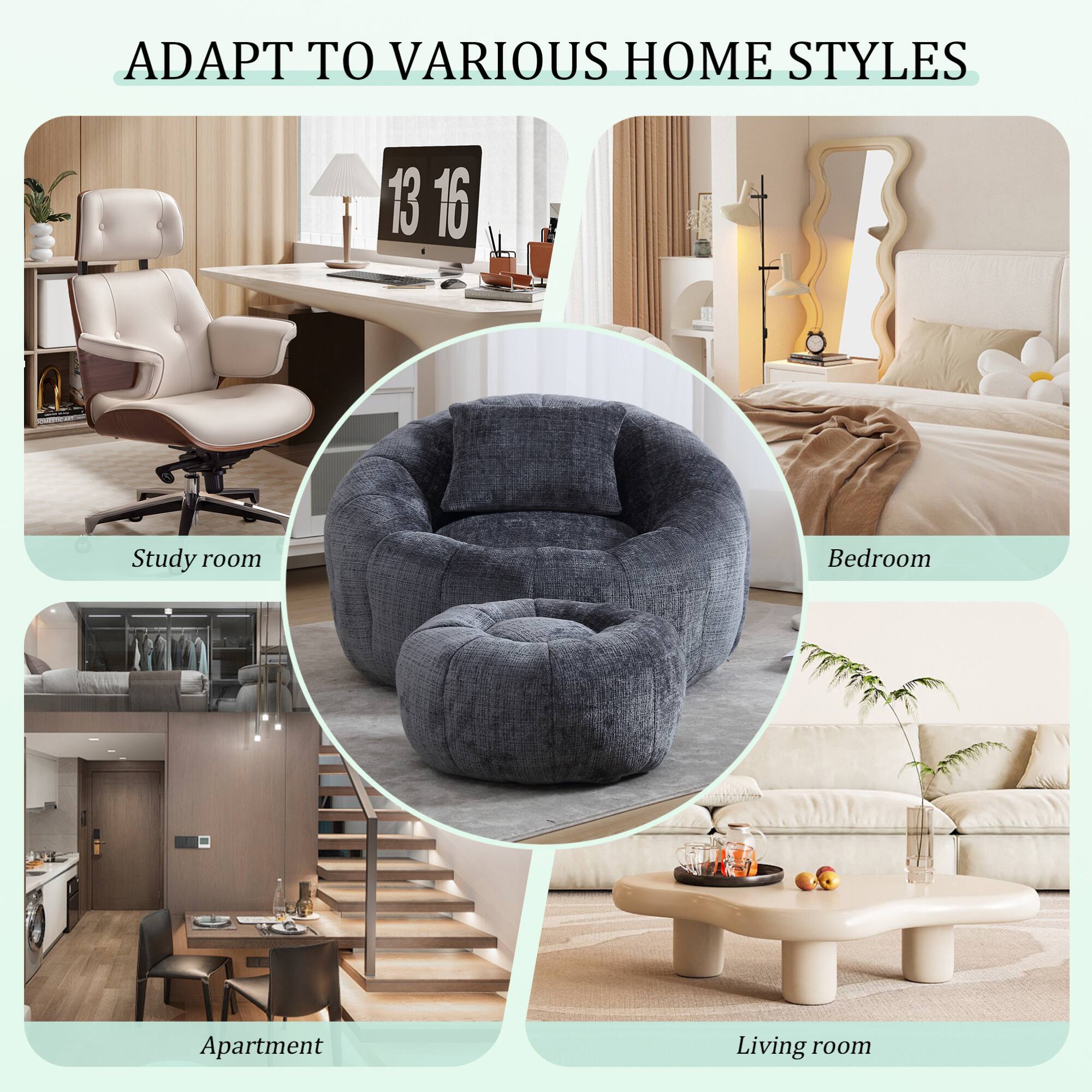 ADAPT TO VARIOUS HOME STYLES

- Study room
- Bedroom
- Apartment
- Living room
