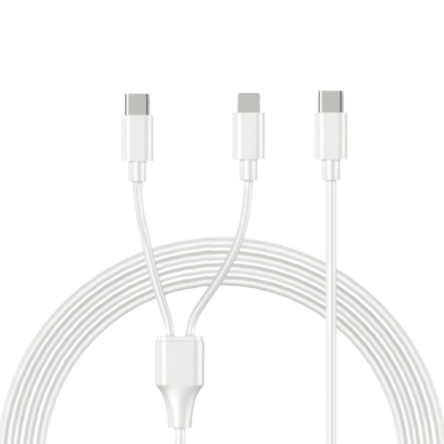 Stock Preferred - 5ft USB-C to USB-C & Lightning 2-in-1 Fast Charging Cable (3A)