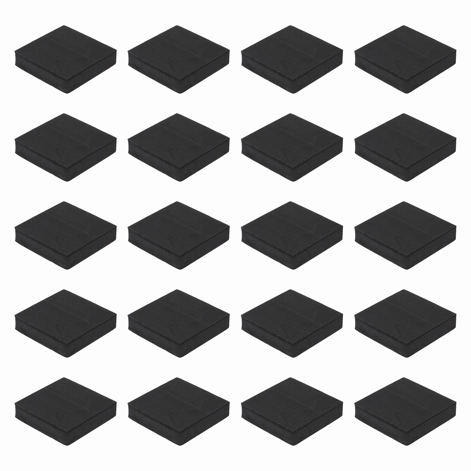 Unique Bargains - Single Sided Speaker Isolation Pads 60x60x15mm Square EVA Acoustic Foam Anti-Vibration Feet for Speaker Subwoofer, 32pcs - Black price history on PriceWatchPro