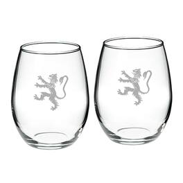 Jardine - Phillips Exeter Academy Big Red 21oz. 2-Piece Stemless Wine Glass Set - Multicolor