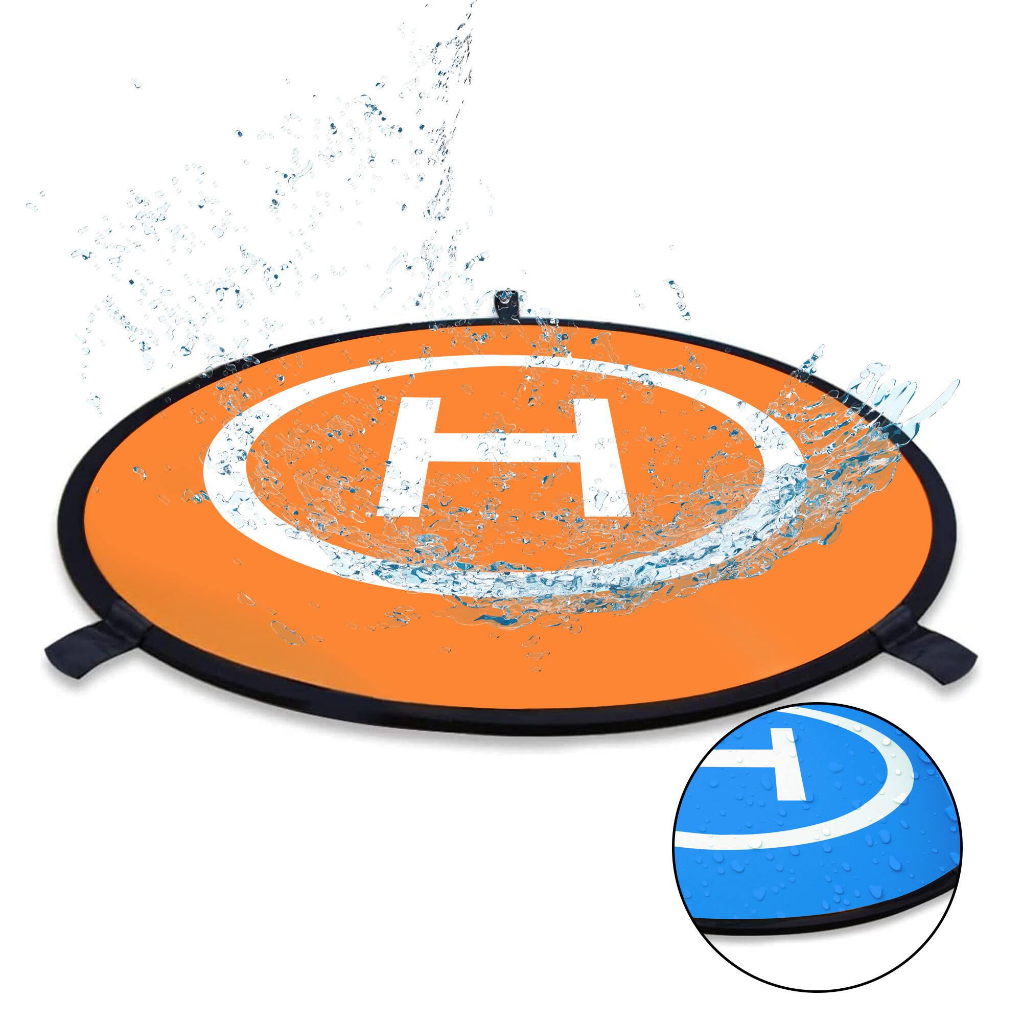 Angle. DJI - DJI Neo Intelligent Flight Battery (2-pack) with 30" Double-Sided Drone Landing Pad with Carrying Case bundle.