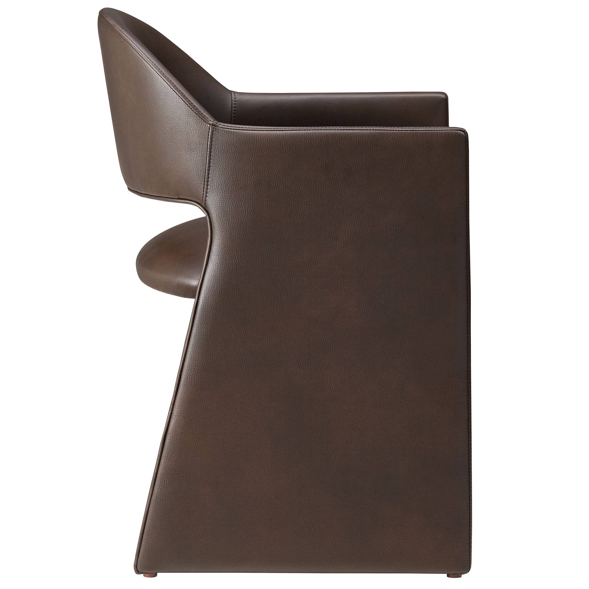 Back. Modway - Talia Vegan Leather Dining Armchair by Modway - Brown.