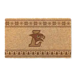 Jardine - Lehigh Mountain Hawks 18" x 30" Holiday Coir Doormat - Brown