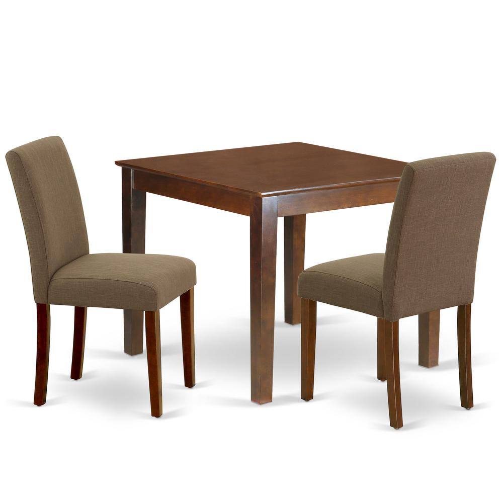 Back. East West Furniture - Dining Room Set Mahogany - Brown.