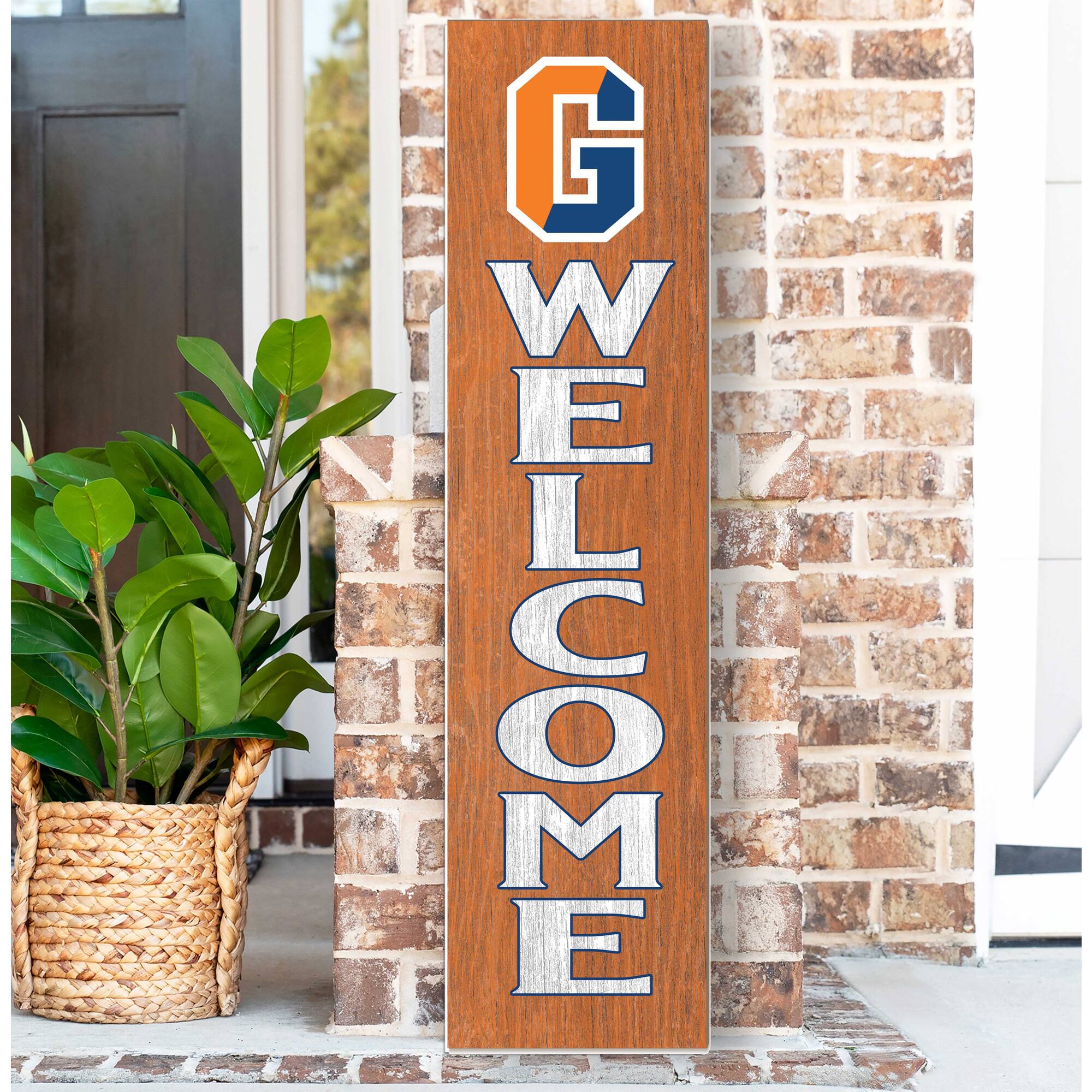 Alt View 1. Jardine - Gettysburg Bullets 12'' x 48'' Welcome Outdoor Leaner - Orange.