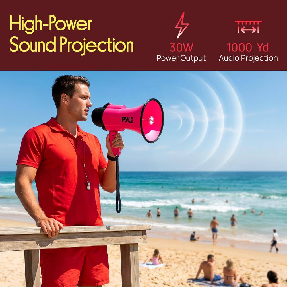 High-Power Sound Projection  
30W Power Output  
1000 Yd Audio Projection