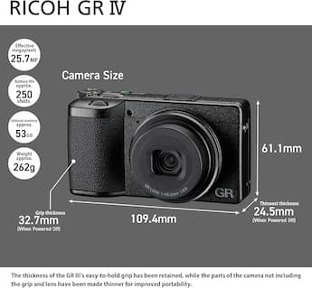 Ricoh GR IV F2.8 25.7MP with Hybrid AF 5 Axis Sensor Compact Ricoh GR IV F2.8 25.7MP with Hybrid AF 5 Axis Sensor Compact