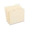 Front. Staples - Staples 100% Recycled File Folders, 1/3-Cut Tab, Letter Size, 100/Box (ST246850/246850) - Manila.
