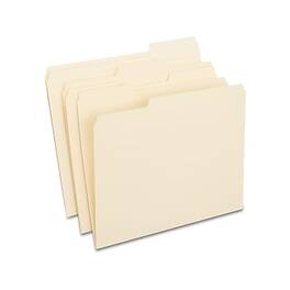 Staples - 100% Recycled File Folders, 1/3-Cut Tab, Letter Size, 100/Box (ST246850/246850) - Manila