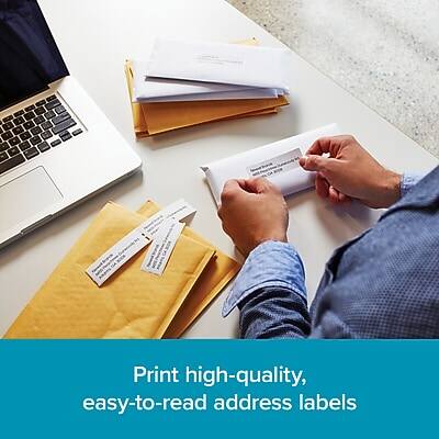 Print high-quality, easy-to-read address labels