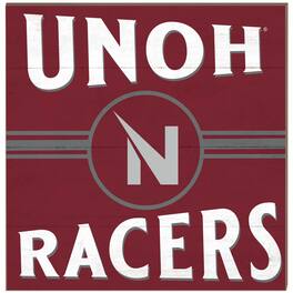 Jardine - Northwestern Ohio Racers 10" x 10" Retro Team Sign - Maroon