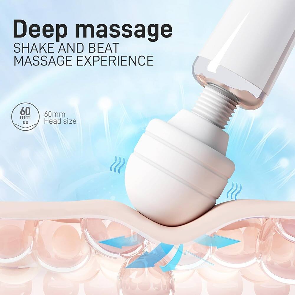 Deep massage  
SHAKE AND BEAT MASSAGE EXPERIENCE  

60mm Head size