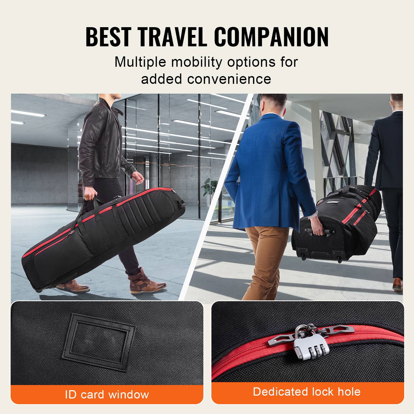 BEST TRAVEL COMPANION

Multiple mobility options for added convenience

ID card window

Dedicated lock hole