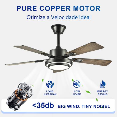 PURE COPPER MOTOR  
Otimiza a Velocidade Ideal  
LONG LIFESPAN  
LOW NOISE  
ENERGY SAVING  
<35db  
BIG WIND. TINY NOISE