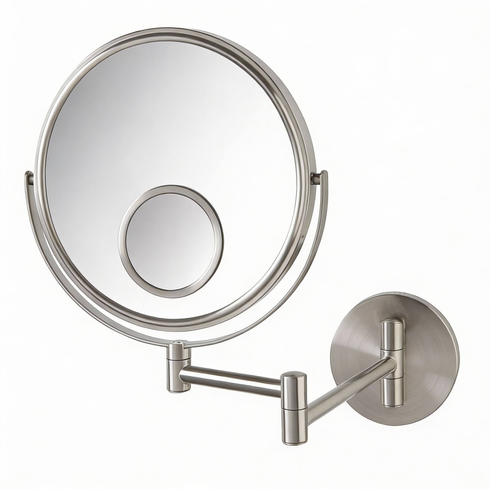 Back. METALTON - Wall Mount Mirror For Bathroom Makeup With Magnification And Spot Finish Model Jpn - Default.