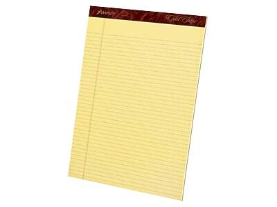 Alt View 1. Ampad - Ampad Gold Fibre Notepads, 8.5" x 11.75", Narrow Ruled, Canary, 50 Sheets/Pad, 12 Pads/Pack (TOP 20-022) - Canary.