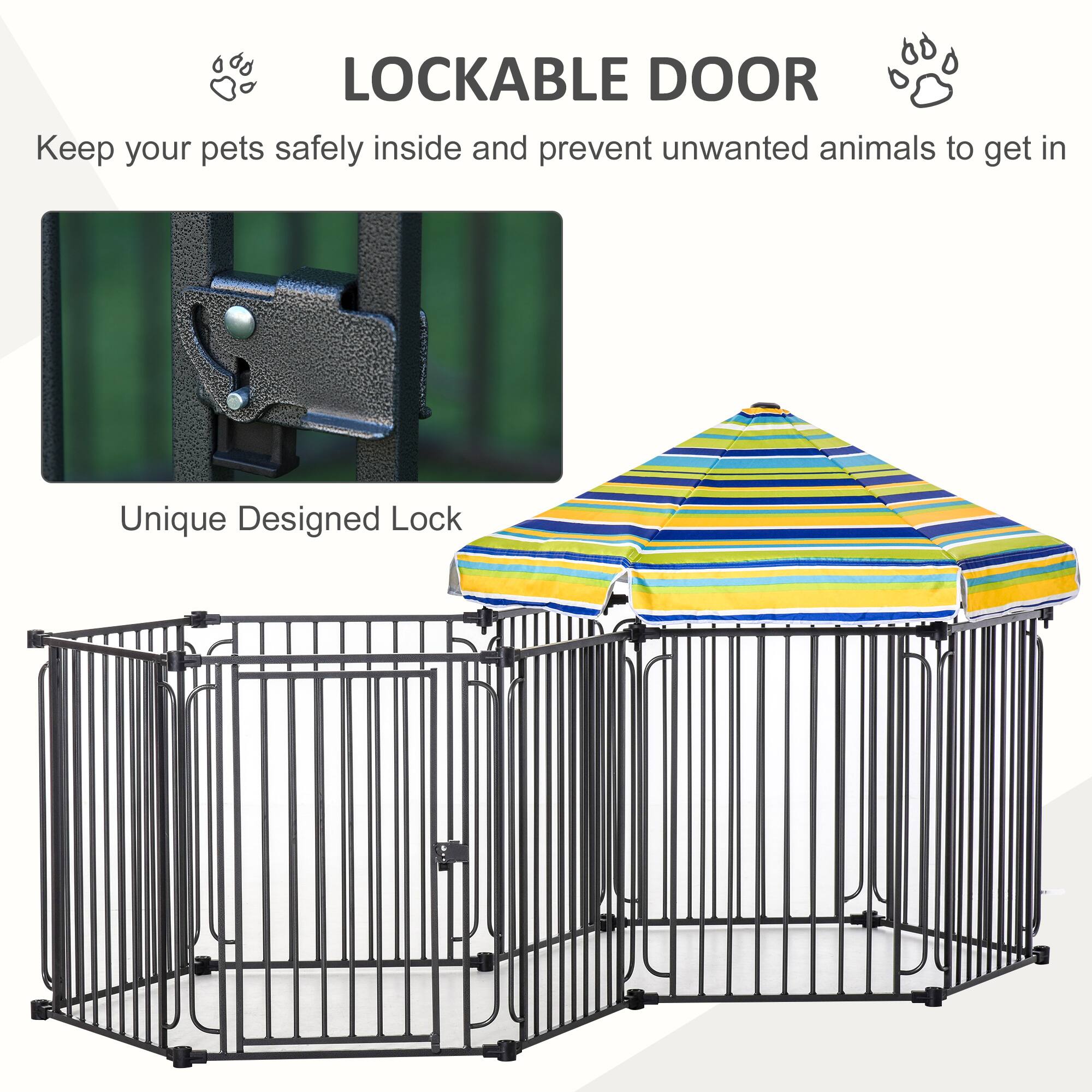 LOCKABLE DOOR  
Keep your pets safely inside and prevent unwanted animals from getting in  

Unique Designed Lock