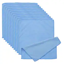 Unique Bargains - Glasses Cleaning Cloth 11.81"x11.81", 12pcs Microfiber Cleaner Cloth for Lens, Eyeglasses, Screens, Phones - Blue