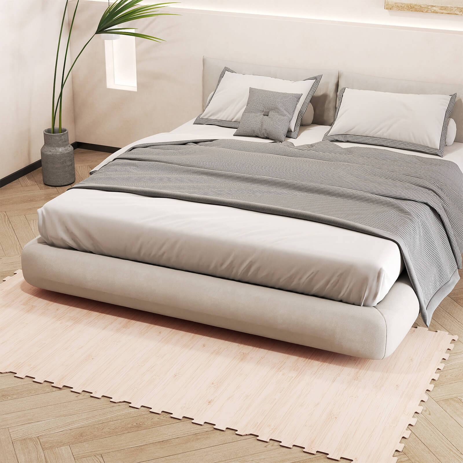 Alt View 4. Costway - Costway 20"x20" Wood Grain Puzzle Mats,32-Pcs EVA Foam,Interlocking Floor Tiles for Room - Natural.