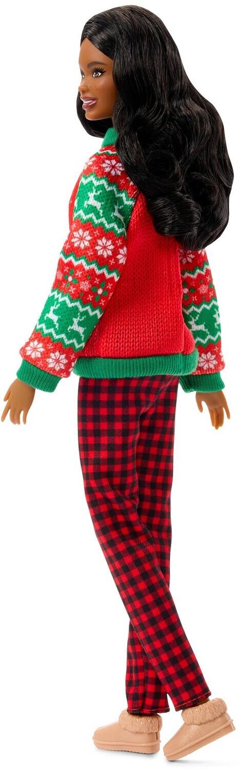 Alt View 3. Mattel - Barbie Signature Holiday Sweater Doll, Christmas Tree, Black   - COLLECTIBLES - Multicolor.