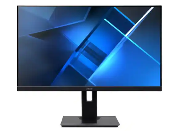 Front. Acer - B247YU 23.8" LCD Monitor 75Hz 2560x1440 WQHD - Black.