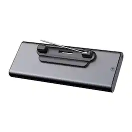 Cluzine - Portable One-Click Voice Recorder, Badge Chest Card Recorder with Large Capacity Battery Long Standby Lossless Audio - Black
