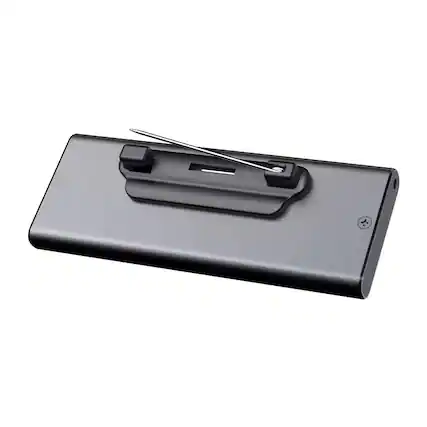 Front. Cluzine - Portable One-Click Voice Recorder, Badge Chest Card Recorder with Large Capacity Battery Long Standby Lossless Audio - Black.
