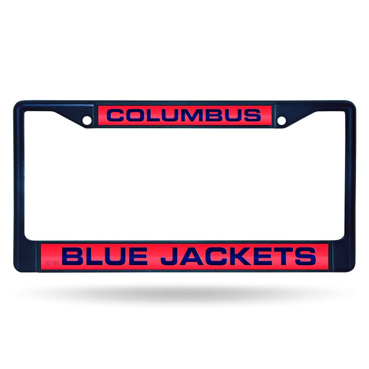 Columbus Blue Jackets NHL Navy Painted Metal Laser Cut License Plate Frame