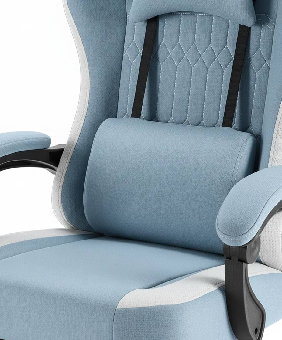 Left. AOITUN - Computer Gaming Chair High Back Ergonomic, Value for Daily Use - Blue.