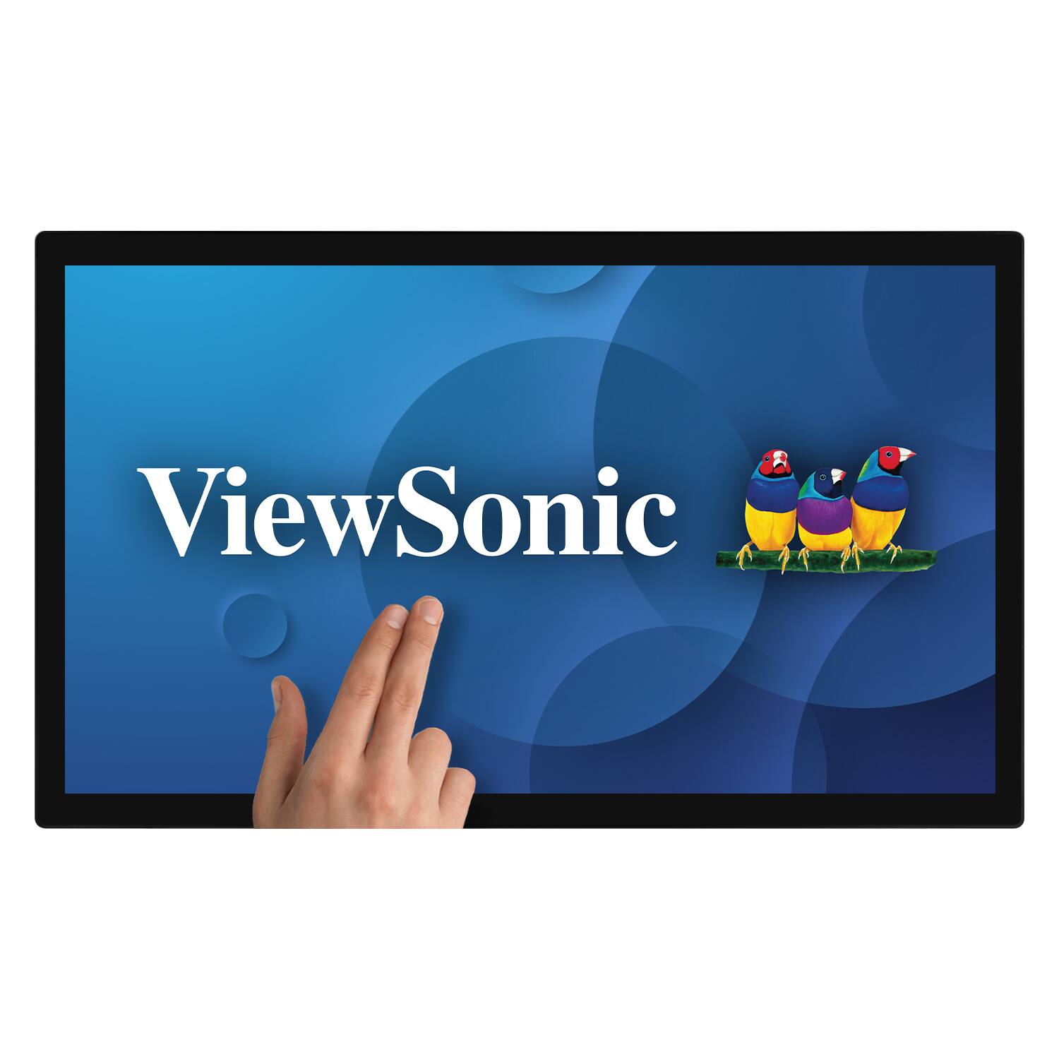Front. ViewSonic - TD3207 32" LCD FHD Touch-Screen Monitor (HDMI, DisplayPort) - Black.