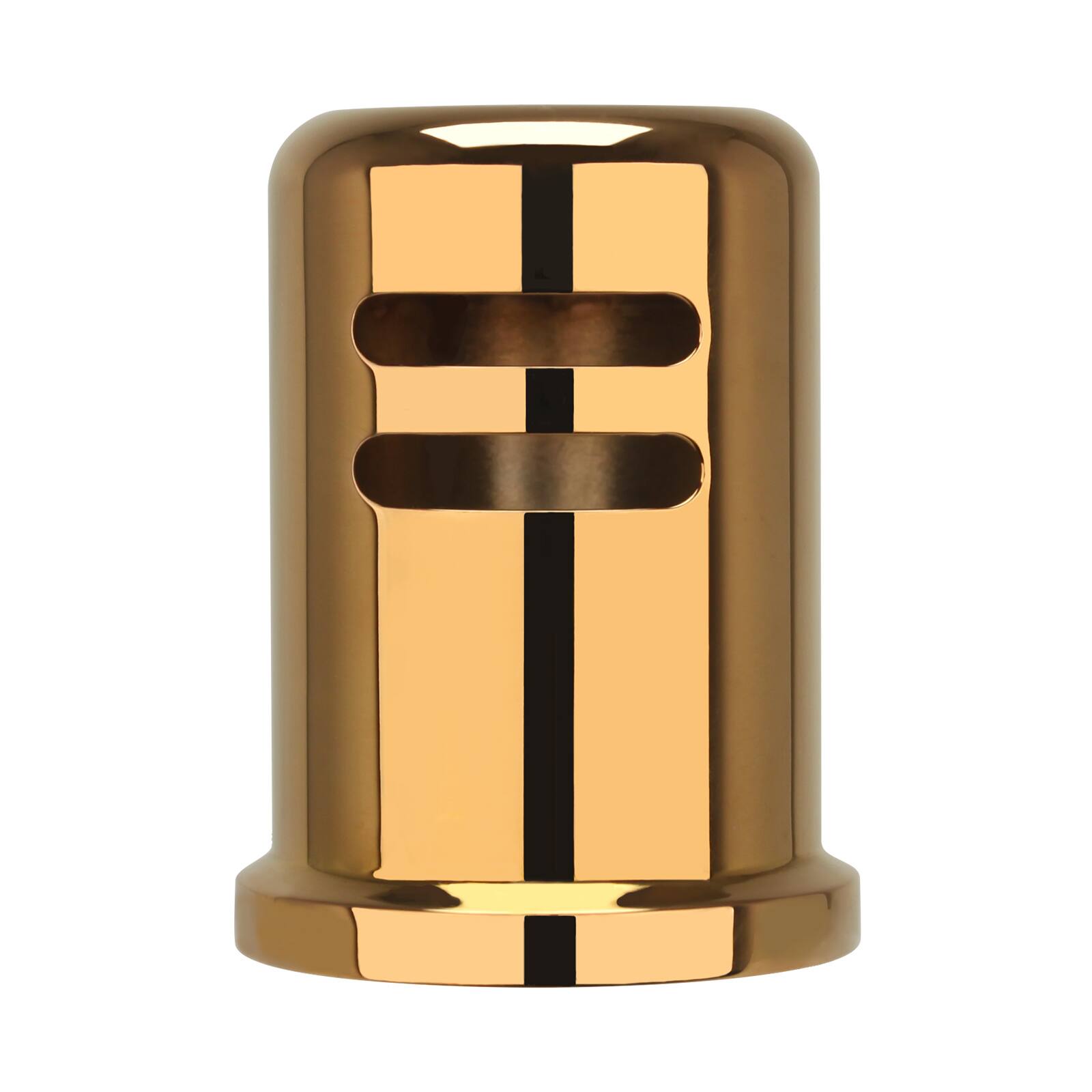 Angle. Akicon - Akicon Solid Brass Kitchen Dishwasher Air Gap Cap Cover for Replacement in Rose Gold - Rose Gold.