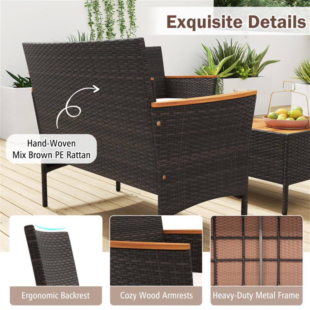 Exquisite Details

Hand-Woven Mix Brown PE Rattan

Ergonomic Backrest

Cozy Wood Armrests

Heavy-Duty Metal Frame