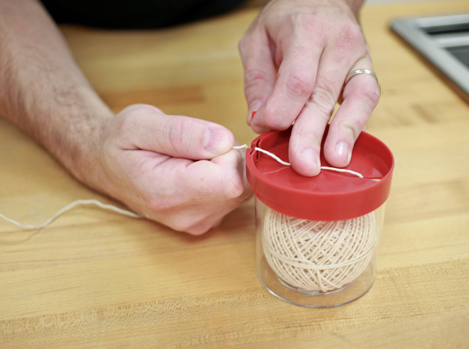 Alt View 2. Kuchenprofi - Kitchen Twine with Acrylic Twine Dispenser, Includes 164 Feet of Cooking and Baking String - White.