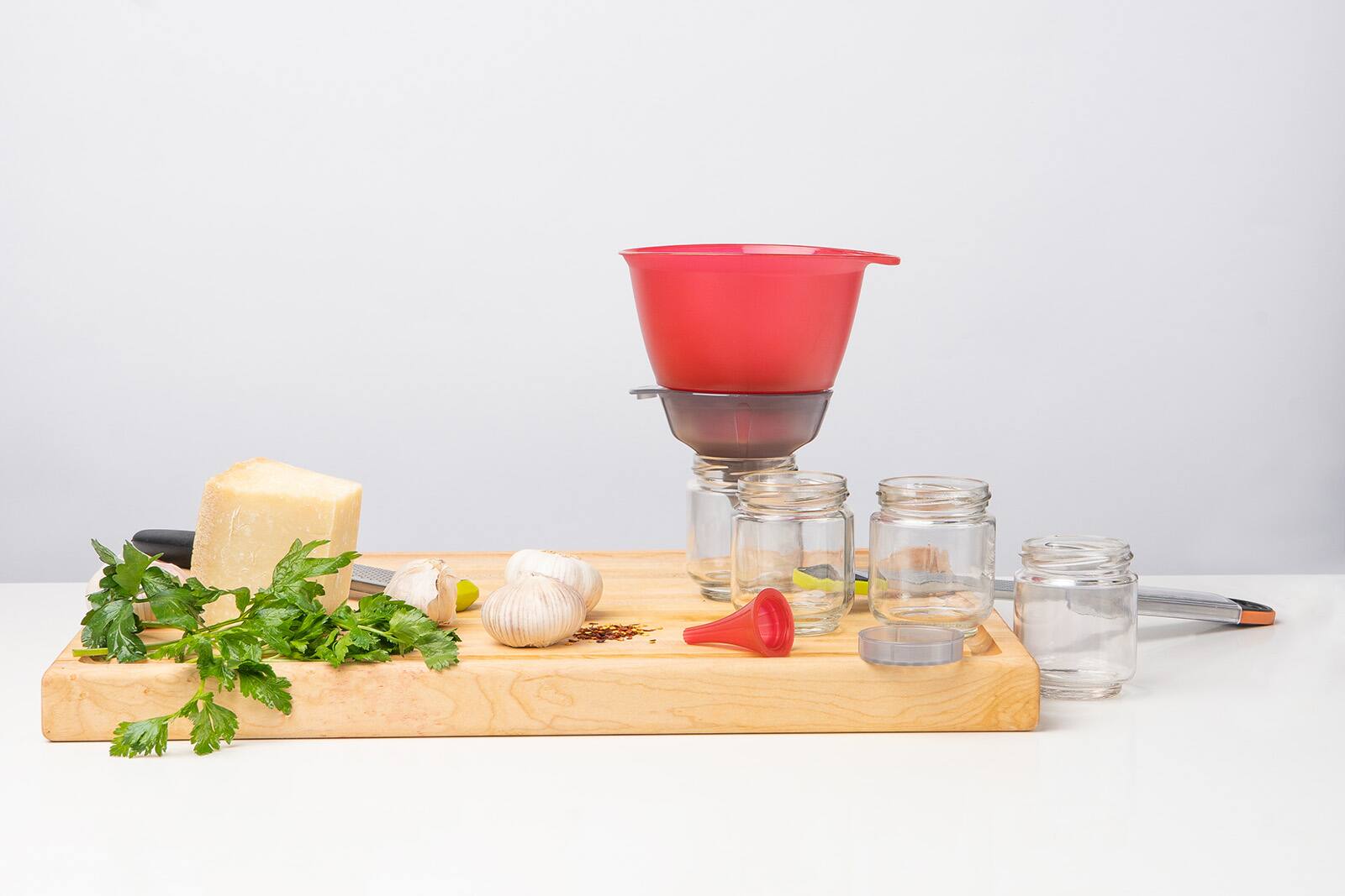 Alt View 5. Cuisipro - 3-in-1 Funnel - Red.