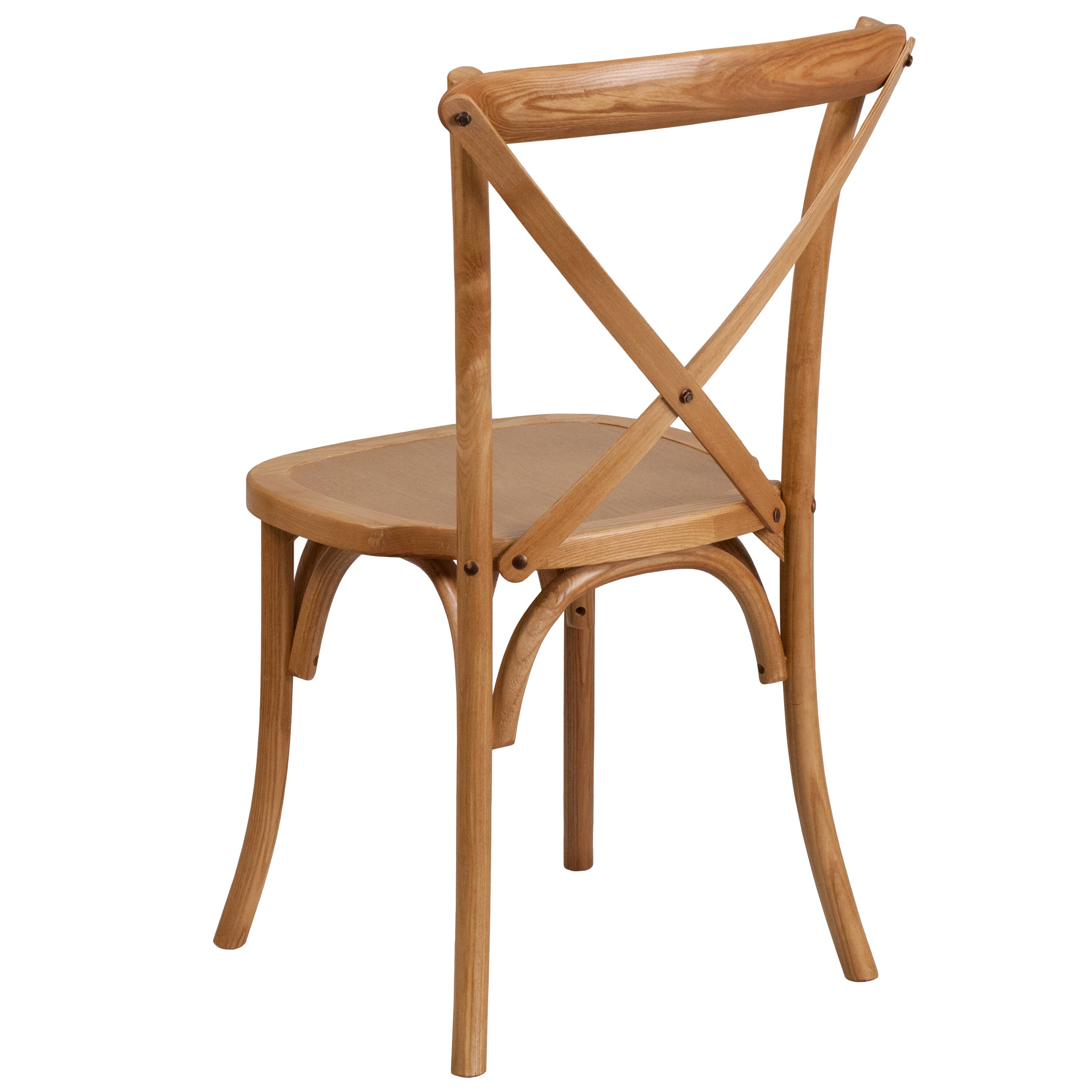 Alt View 5. Emma + Oliver - Stackable Wood Cross Back Dining Chair - Oak.